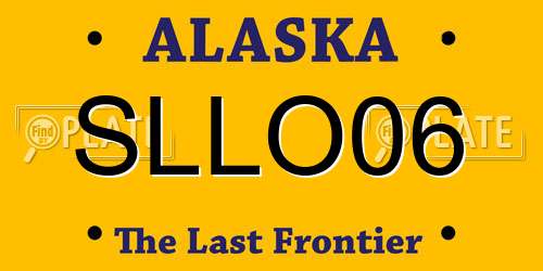 SLLO06 Alaska License Plate