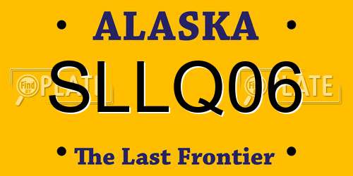 SLLQ06 Alaska License Plate