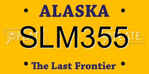 SLM355 Alaska License Plate