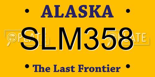 SLM358 Alaska License Plate