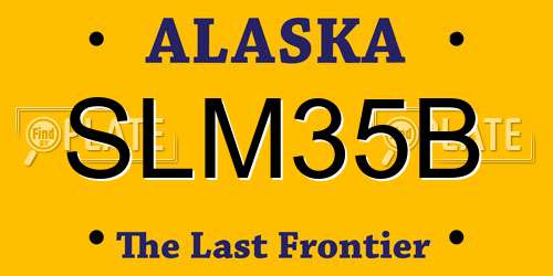 SLM35B Alaska License Plate