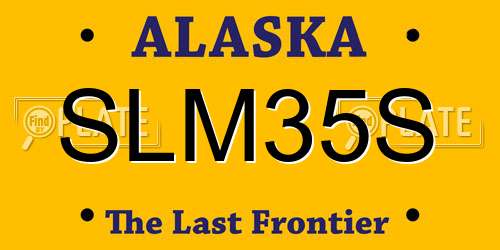 SLM35S Alaska License Plate
