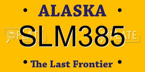 SLM385 Alaska License Plate