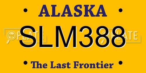 SLM388 Alaska License Plate