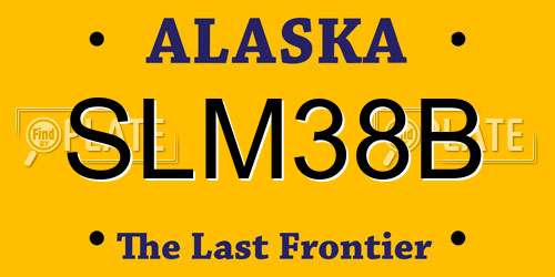 SLM38B Alaska License Plate