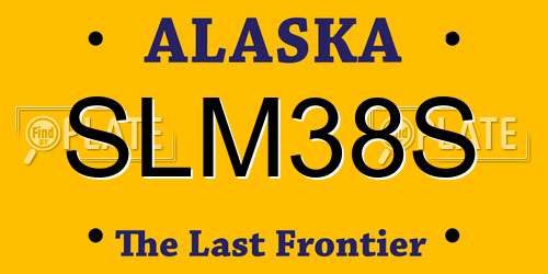 SLM38S Alaska License Plate