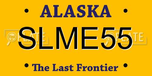 SLME55 Alaska License Plate
