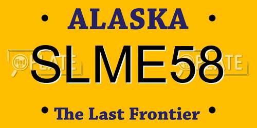 SLME58 Alaska License Plate