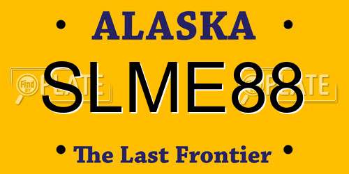 SLME88 Alaska License Plate