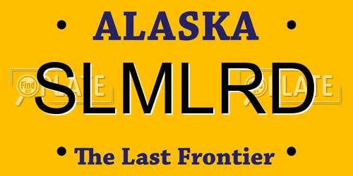 SLMLRD Alaska License Plate