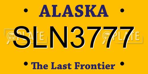 SLN3777 Alaska License Plate