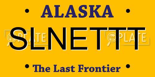 SLNETTT Alaska License Plate