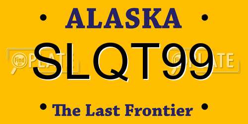 SLQT99 Alaska License Plate