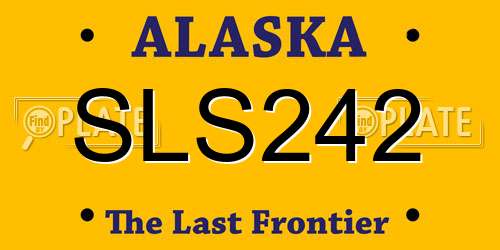 SLS242 Alaska License Plate