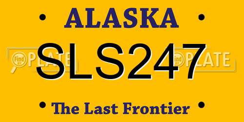 SLS247 Alaska License Plate