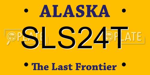 SLS24T Alaska License Plate