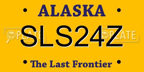 SLS24Z Alaska License Plate