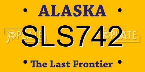 SLS742 Alaska License Plate