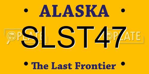 SLST47 Alaska License Plate