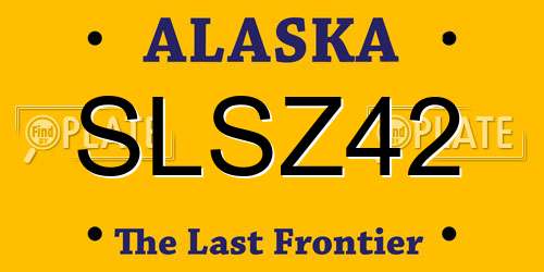 SLSZ42 Alaska License Plate