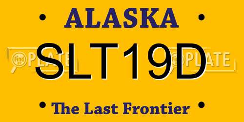 SLT19D Alaska License Plate