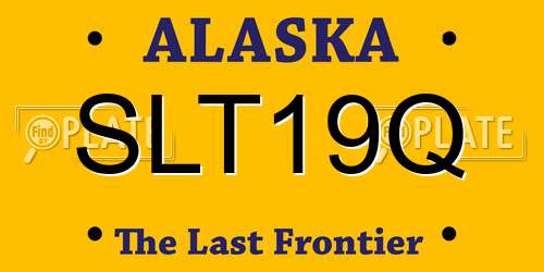 SLT19Q Alaska License Plate