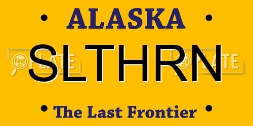 SLTHRN Alaska License Plate
