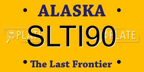 SLTI90 Alaska License Plate