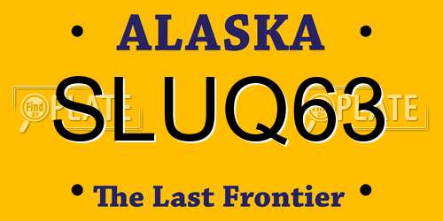 SLUQ63 Alaska License Plate