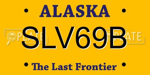 SLV69B Alaska License Plate