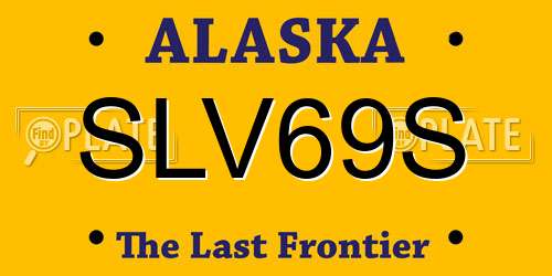 SLV69S Alaska License Plate