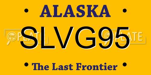 SLVG95 Alaska License Plate