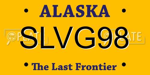 SLVG98 Alaska License Plate