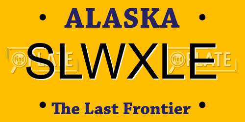 SLWXLE Alaska License Plate