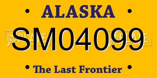 SM04099 Alaska License Plate