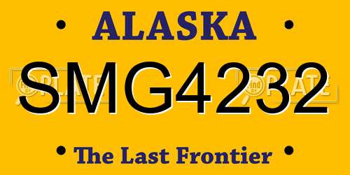 SMG4232 Alaska License Plate