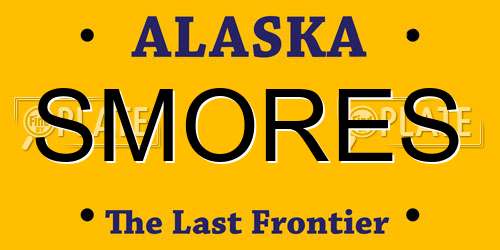 SMORES Alaska License Plate