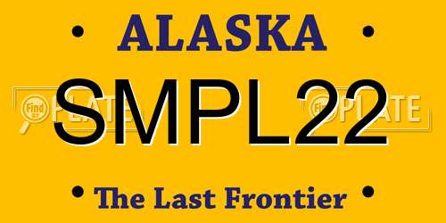 SMPL22 Alaska License Plate