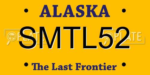 SMTL52 Alaska License Plate