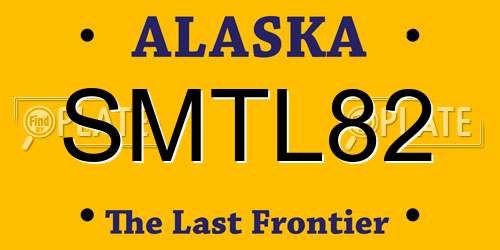 SMTL82 Alaska License Plate