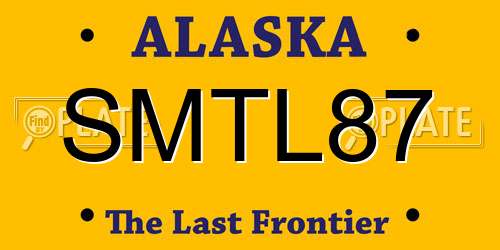 SMTL87 Alaska License Plate