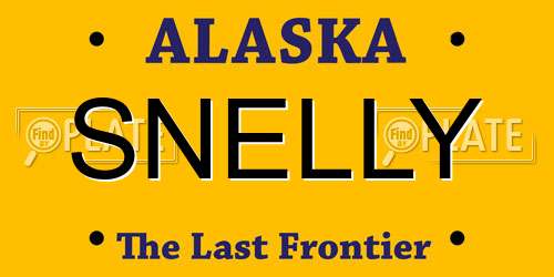 SNELLY Alaska License Plate