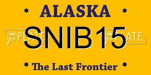 SNIB15 Alaska License Plate