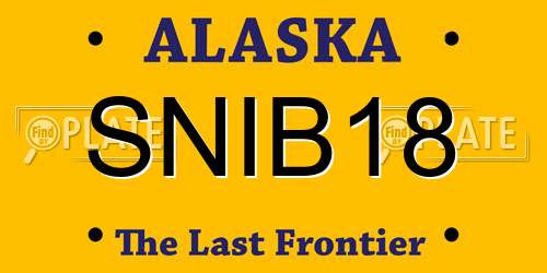 SNIB18 Alaska License Plate