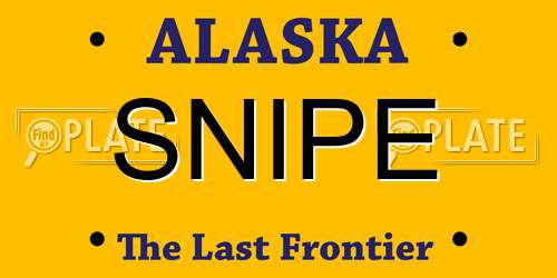 SNIPE Alaska License Plate