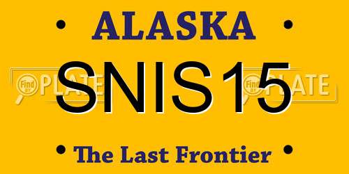 SNIS15 Alaska License Plate