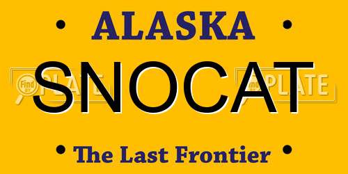 SNOCAT Alaska License Plate