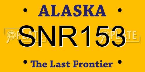 SNR153 Alaska License Plate