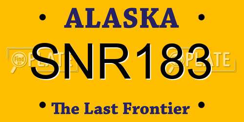 SNR183 Alaska License Plate