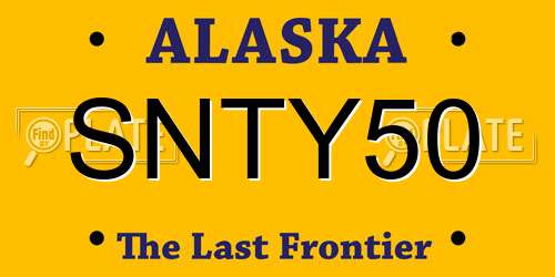 SNTY50 Alaska License Plate